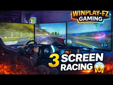 🚗🔥 3 Screen Racing Setup – Ultimate Gaming Experience! 😱