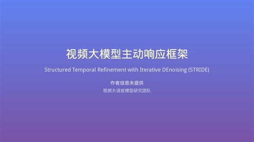 【AI论文解读】让Video-LLM学会主动说话！流式视频场景什么时候回答AI说了算 | STRIDE