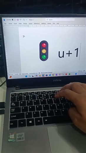 How to insert Red Ligh Symbol in Word Tricks #computer #excelshortcuts #Productivity #symbol