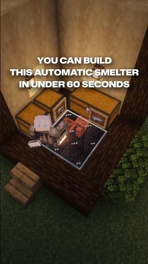 How to make 3x3 automatic smelter in minecraft #minecraft #minecraftbuilding #minecrafttutorial
