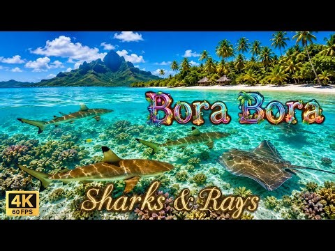 Bora Bora Sharks + Rays | Lagoon Service Tour | 4k Drone Cinematics