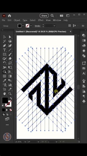 Any Monogram Logo in 1 Minute - Monogram Logo Design Illustrator || illustrator tutorial 2025