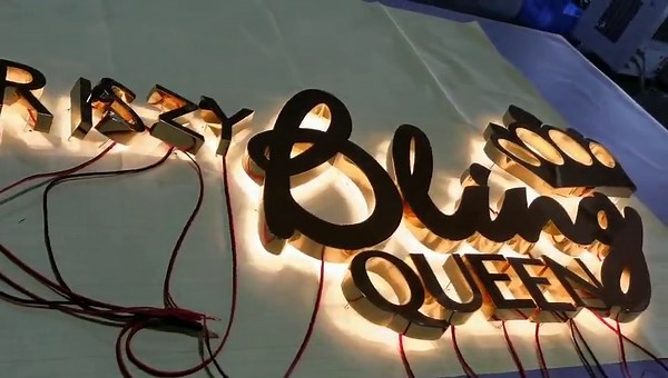 Custom LED Backlit Metal Sign, 3D Business Name Logo Signage - Etsy