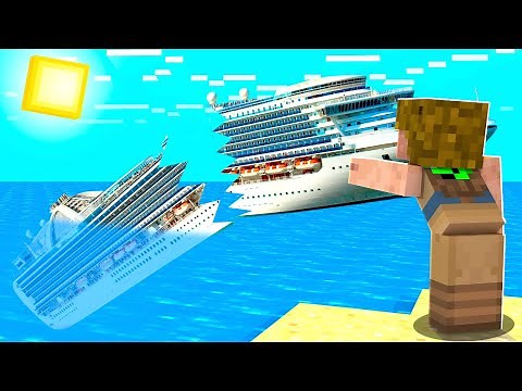MON BATEAU A COULÉ SUR MINECRAFT ... Le Naufrage à Twinner le Youtuber dans l'océan !