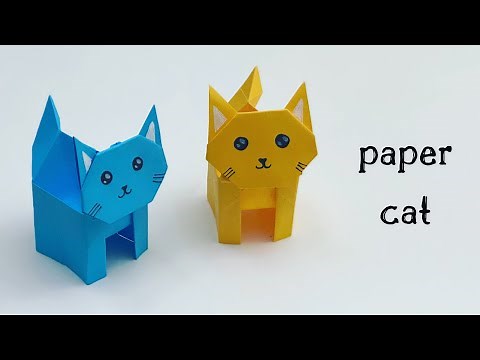 How To Make Easy Paper Cat For Kids / Nursery Craft Ideas / Paper Craft Easy / KIDS crafts