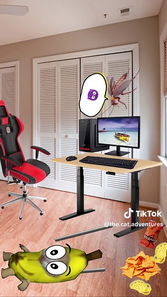 Banana Cat vs Cockroach