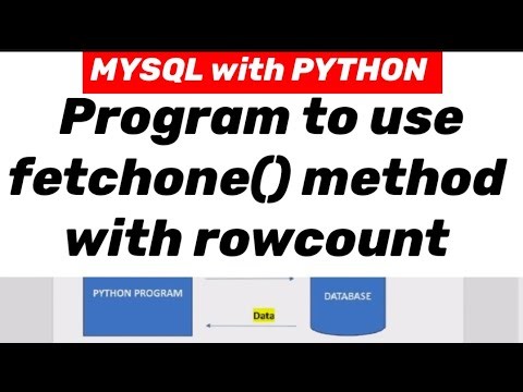MYSQL with PYTHON: Program to use fetchone() method with rowcount