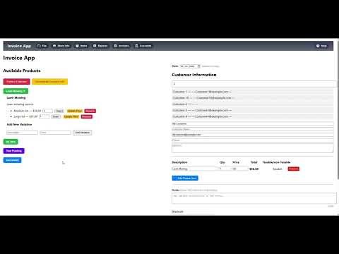 Invoice App demo