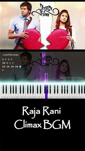 Raja Rani Climax BGM Keyboard Cover | Piano Notes | GV Prakash Kumar | Fernandez 3