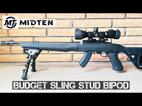 MidTen Budget Aluminum Sling Stud Bipod (M-LOK Adapter Included)