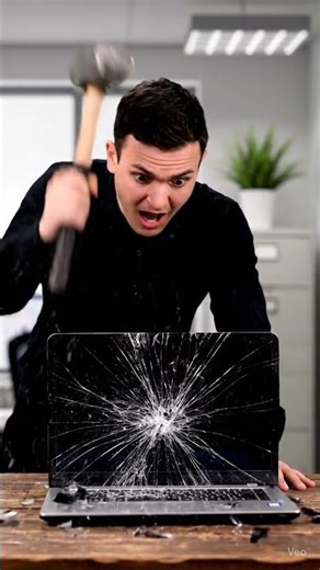 Man Smashes Laptop in Anger 💻🔥 | Epic Slow Motion