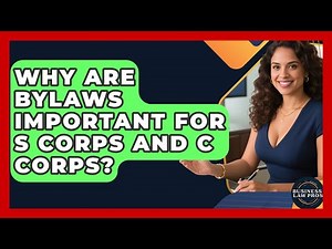 Why Are Bylaws Important For S Corps And C Corps? - Business Law Pros