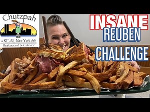 CHUTZPAH’S DELI INSANE REUBEN CHALLENGE! | MOM VS FOOD | MASSIVE DELI SANDWICH