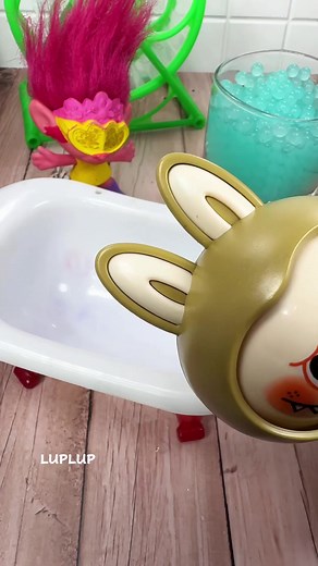 122K views · 411 reactions | LABUBU BUBBLE BATH 拾‍嵐#Reels #Shorts #Asmr #Toys #Funny #Squishy #Satisfying | Luplup | Facebook