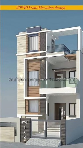 || 20x40 Front Elevation design || #3delevation #shorts #viral #video