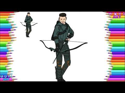 How to Draw Hawkeye from Avengers Endgame Step by Step Easy Drawing tutorial