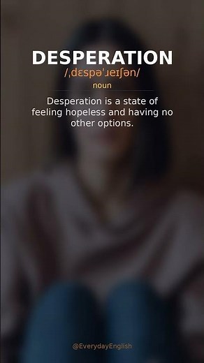 How to Pronounce DESPERATION | Meaning & Definition #shorts