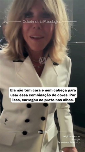 O contraste dela é baixo e na roupa é alto. #colorimetriapsicologica #psicologiadascores