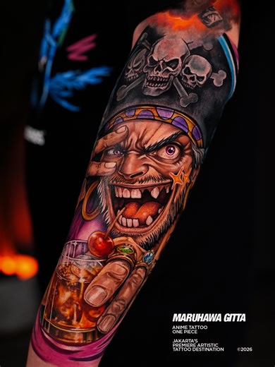 HAPPENINK TATTOO JAKARTA | Anime Tattoo - Marshall D. Teach (One Piece) Done by our artist @maruhawagitta #animetattoo #onepiece #tattoostudiojakarta #happeninktattoo | Instagram