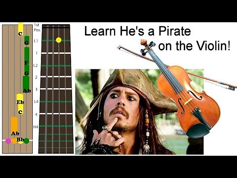 How to Play He’s a Pirate from Pirates of the Caribbean on Violin (Tabs Tutorial)