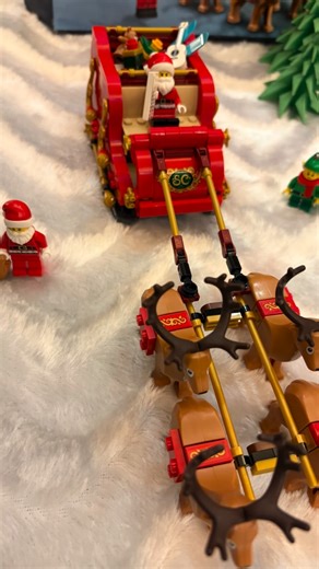 Megha Ahuja on Instagram: "All our favourite things in one build 🎄🦌🎀🎅🏻 #LegoChristmas #FestiveBuild #ChristmasDecor #LegoLove #diychristmasdecor {lego Christmas, lego santa sleigh, lego reindeer, Christmas lego build, festive lego, holiday build, christmas decor ideas, diy christmas decor, festive vibes, december mood, christmas aesthetic, cozy christmas, holiday season, christmas magic, lego lovers, adult lego, holiday crafts, christmas creativity, festive fun, christmas joy, brick by bric