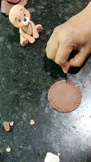 how to make fondant lion topper 🥰, cute face tutorial, fondant arts fondant animal topper 🥰