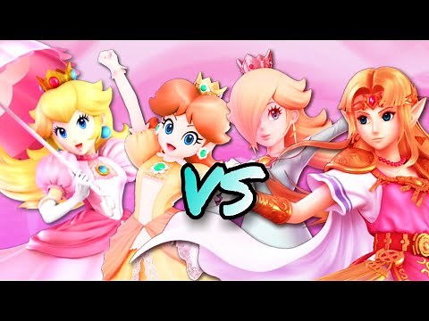SSBU: Peach & Daisy VS Zelda & Rosalina !!!