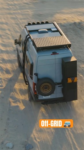 This Sprinter van was built to live off-grid! It’s got starlink, running water, solar & more!