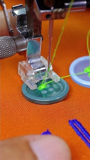 Sewing Buttons No Hand Stitch #sewing #button