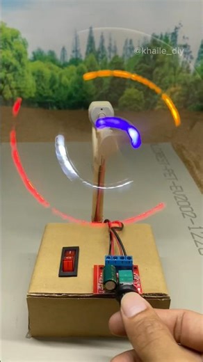 unique led circle creation #led #motor #scienceproject