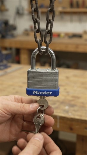how to open master lock with key
