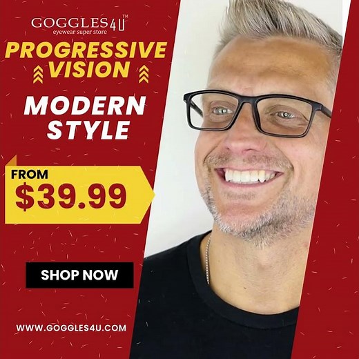 Upgrade Your Vision: Modern Progressive Glasses Starting at $39.99