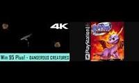 Mix of 2 videos from youtube : Windows 95 Plus! Screensaver - Dangerous Creatures [With Sound] x Spyro 2 Aquaria Towers
