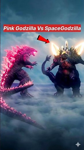 Pink Godzilla vs SpaceGodzilla: Supernova Battle! .#shortsfeed #Supernova #factsbeastsk
