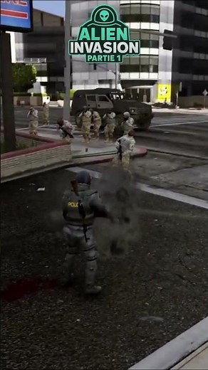 INVASION D'ALIENS DANS LA VILLE DE GTA 5 ! #gta5 #gta5mods #shorts