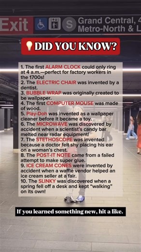 6.3K views · 16 reactions | Surprising Invention Facts You Didn’t Know #facts #DidYouKnow #fblifestyle | Time Facts | Facebook