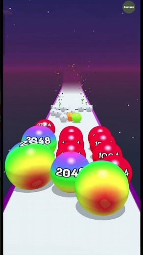 Fastest Way to Win Ball Merge 204 😱 Epic Merge Moment – 2048 Ball