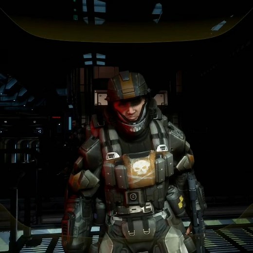 Futuristic Combat Gear in Sci-Fi Spaceship Setting