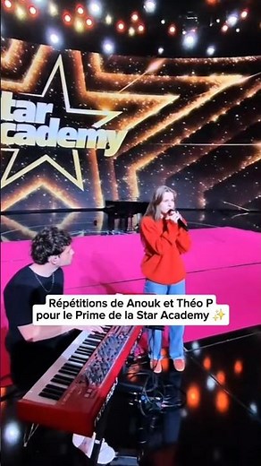 Anouk and Théo P rehearsing for the Star Academy live show ✨#StarAcademy #StarAcademy2025