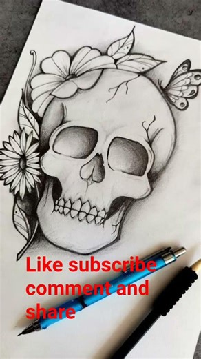 skeleton face drawing