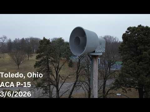 Toledo, Ohio - ACA P-15 Siren Test - 1 Minute Alert - 3/6/2026