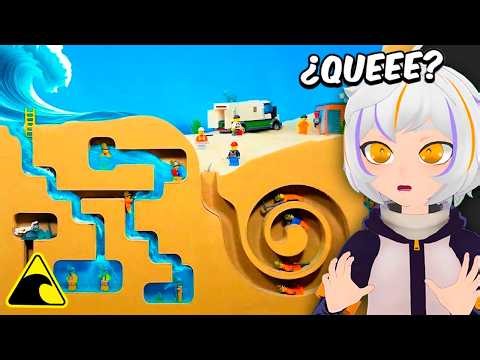 LEGO MINE vs GIANT TSUNAMI | ChuyMine REACTS to Tidal Takedown