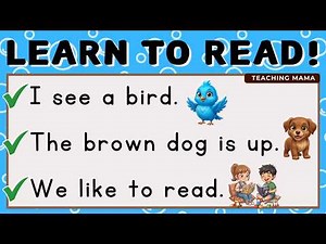 LET'S READ! | SIGHT WORDS SENTENCES FOR KIDS | PRACTICE READING ENGLISH | TEACHING MAMA