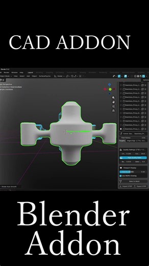 BlenderでCAD的操作のアドオンを作っています#blender #addon #CAD