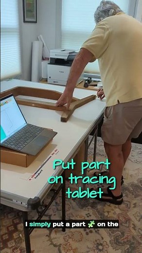 Creating a dxf file from a wooden wooden part using the logic trace system