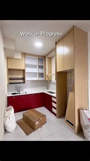 Azle Reno Kitchen Cabinet on Instagram: "Client: Bolehke nak request pakai bawah Laminate, atas pakai Melamine?😅 . Min: Bolehhh.."