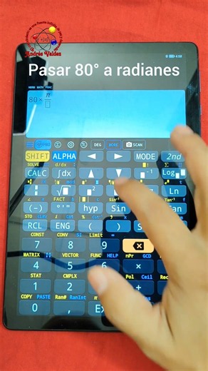 PASAR DE GRADOS A RADIANES USANDO CALCULADORA