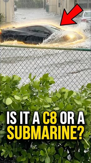 This C8 Corvette Is More Submarine Than Sports Car #corvette #floods #miami