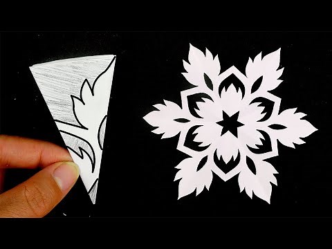 Weihnachten basteln: Scherenschnitt Schneeflocke einfach - Basteln im Winter | DIY Bastelideen