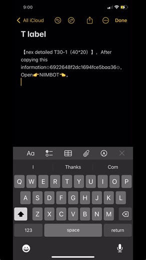 Entering the Niimbot Code for Easy Labeling